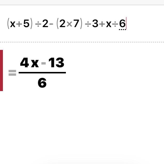 (x+5)/2-(2x-7)/3+x/6-example-1