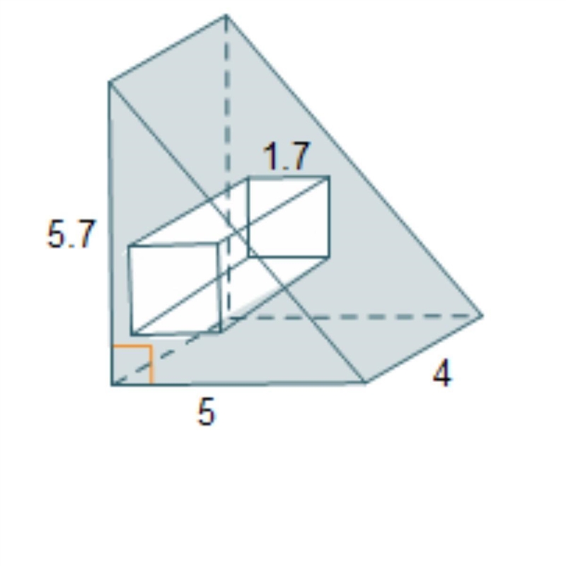 What is the volume of the shaded solid? Round to the nearest tenth of a cubic unit-example-1