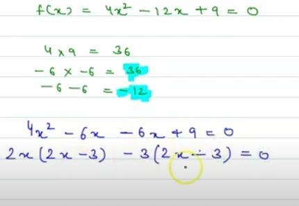 What is 4x^(2)-12x+9=0-example-1