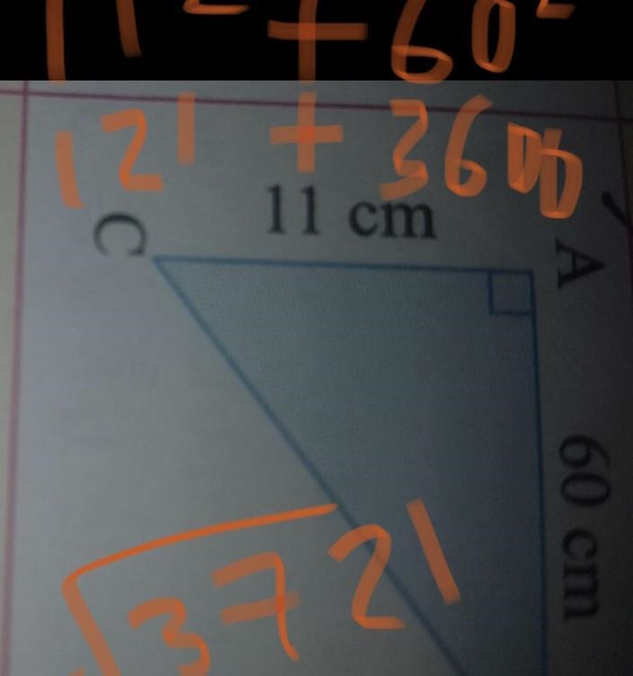 From the given figures, find the length of unknowns sides of Pythagorean theorem. (In-example-1