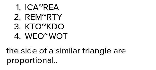 Write a similarity statement for the following pairs of triangle. Please answer sensibly-example-1