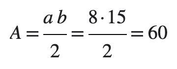 17 ft. 8 ft. 15 ft. What is the area of the triangle above?-example-1