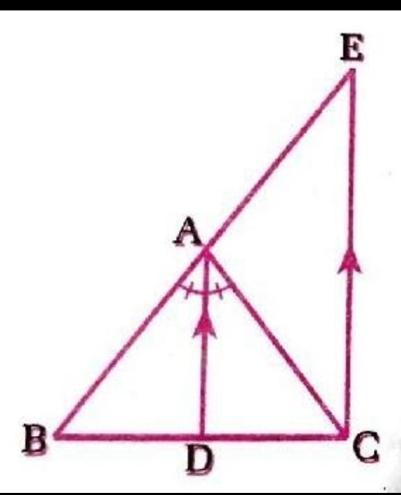 \underline{ \underline{ \text{Question}}} : In the adjoining figure , AD is the bisector-example-1