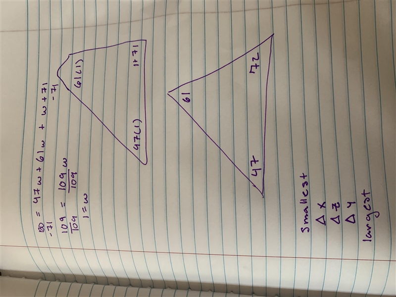 i need help with this since it’s due tomorrow, listing the side lengths of XYZ in-example-1