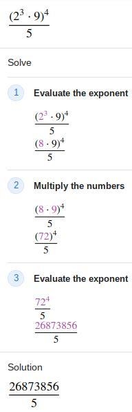 Which expression is equivalent to (2^3 x 9)^4/5-example-1