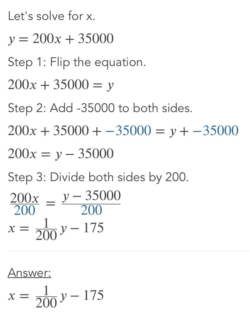 I need this question sovled asap y=200x+35,000-example-1