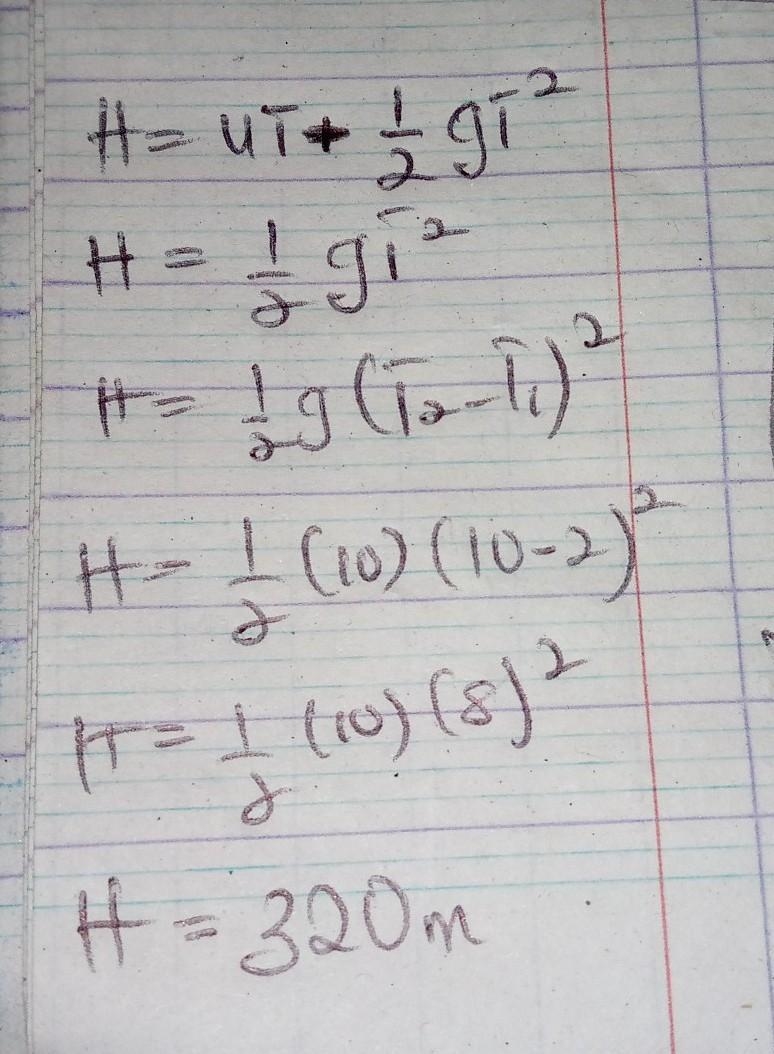 A particle is projected vertically upwards . It attains a height h after 2 seconds-example-1