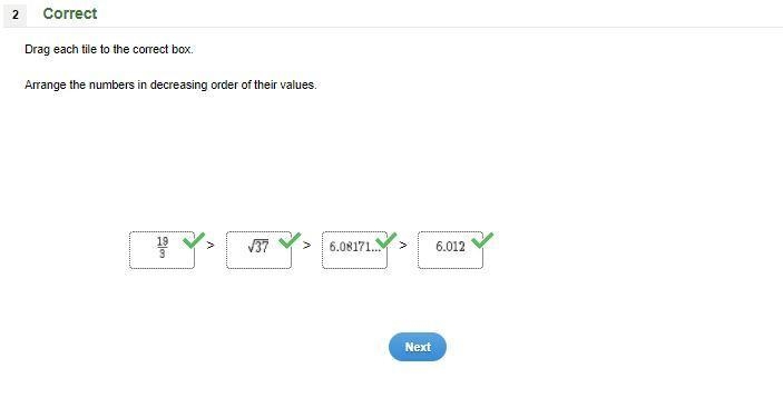 Arrange the numbers in decreasing order of their values. 37 6.012 6.08171... >-example-1