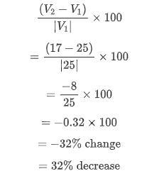 Mrs.Tampo has 17 students in her class last year and this year she had 25 students-example-1