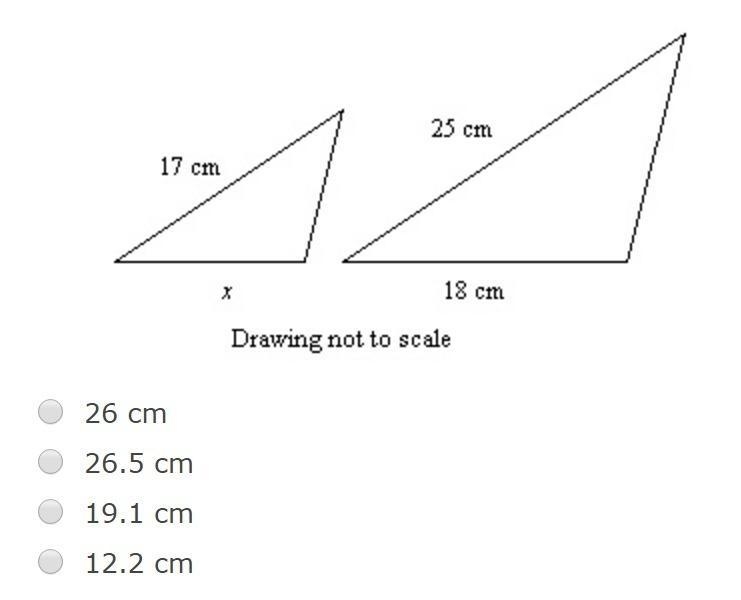 3. The pair of figures is similar. Find x. Round to the nearest tenth if necessary-example-1