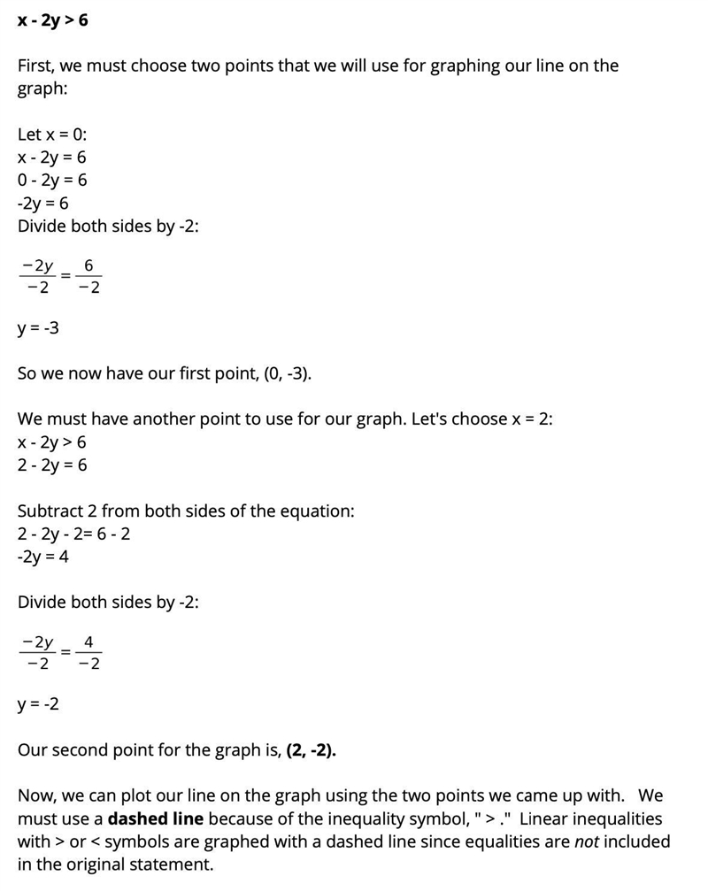 X - 2y > 6 please explain step by step-example-1