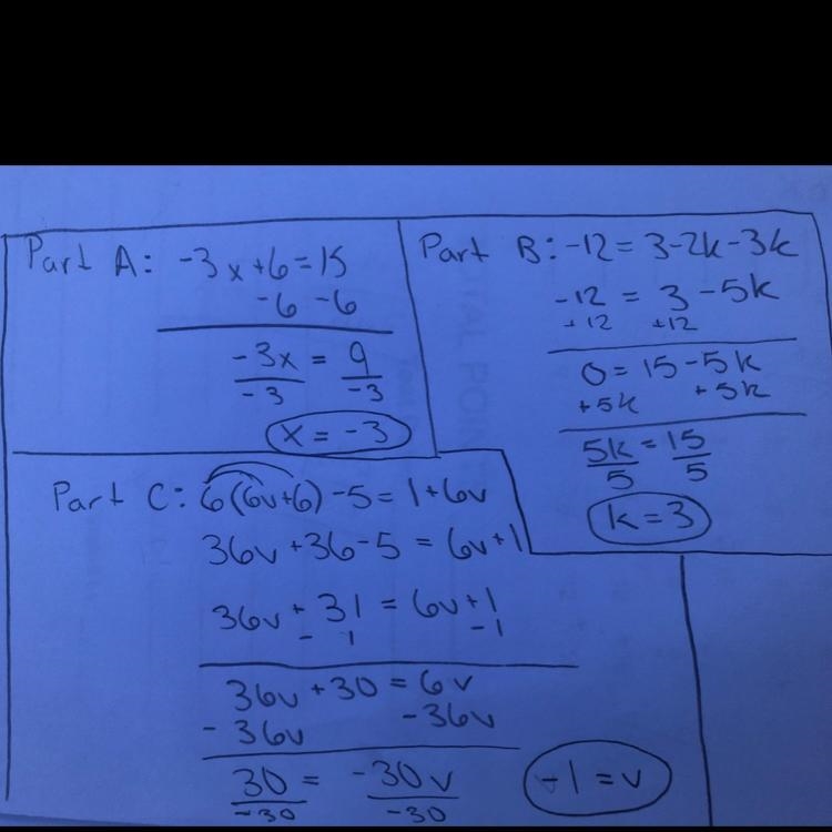 2. (01.07 MC) Solve the following equations. Show all work for full credit. Part A-example-1