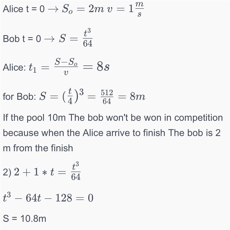 Bob challenges Alice to a swimming race from one end of a 10-meter pool tothe other-example-1