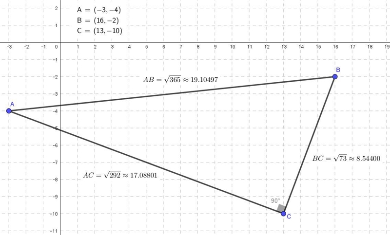 Please Help! Answer full step by step. Triangle ABC has vertices A(- 3, - 4), B(16, - 2) and-example-1