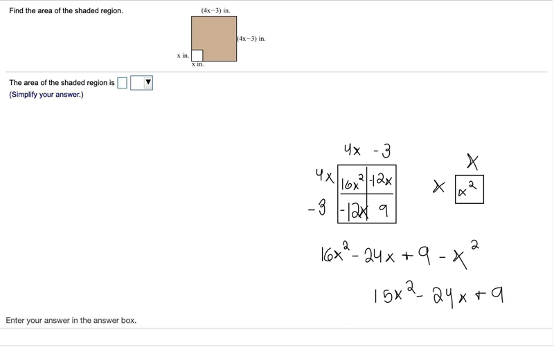 What is the area of the shaded region?-example-1