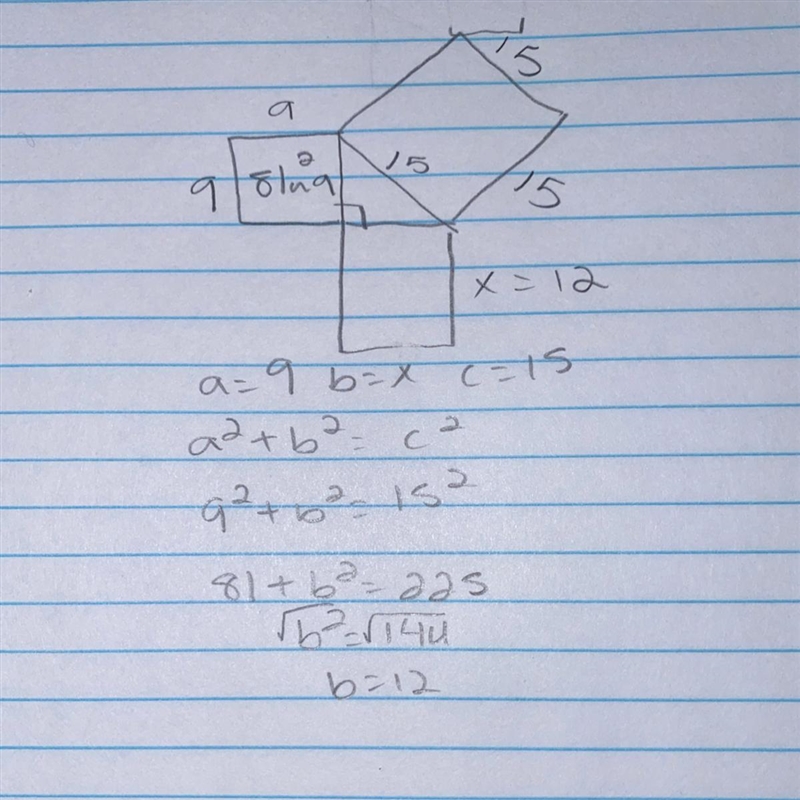 The sides of three squares can be used to form triangles. The areas of the squares-example-1