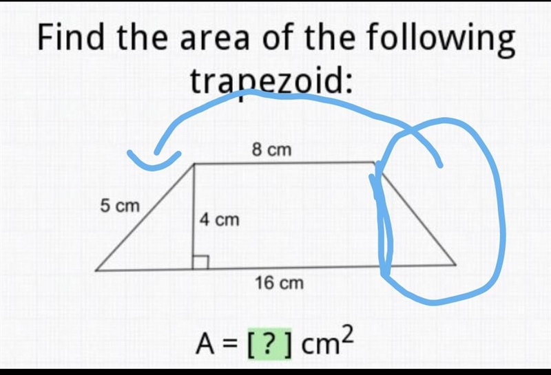 Find the area of the following trapezoid.-example-1