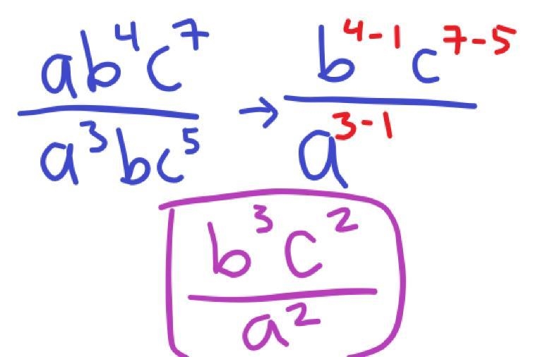 Simplify the expression. ab4c7 a3bc5 b[?] Ic al-example-1