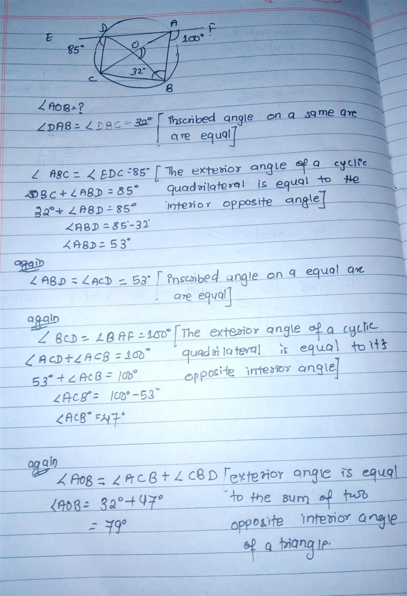 Find the marked angles in each of the following. (where a point O is given it is the-example-1