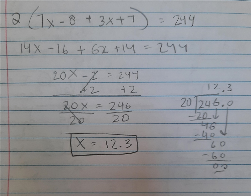 Solve for x and round answer to the nearest tenth to place if needed.-example-1