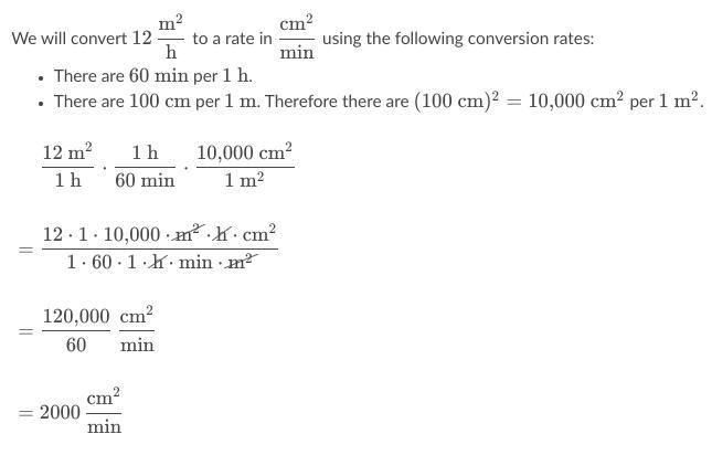 Mia paints interior walls at a rate of 12\dfrac{\text{m}^2}{\text{h}}12 h m 2 ​ 12, start-example-1