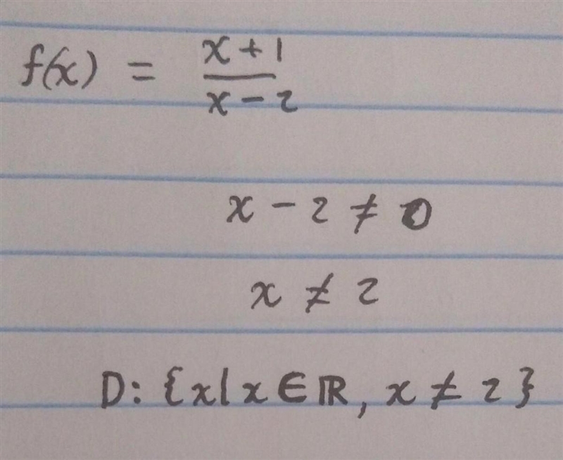 Find the domain for the rational function f(x)=x+1/x-2-example-1