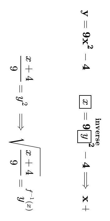 Which equation is the universe of y=9x^2-4-example-1