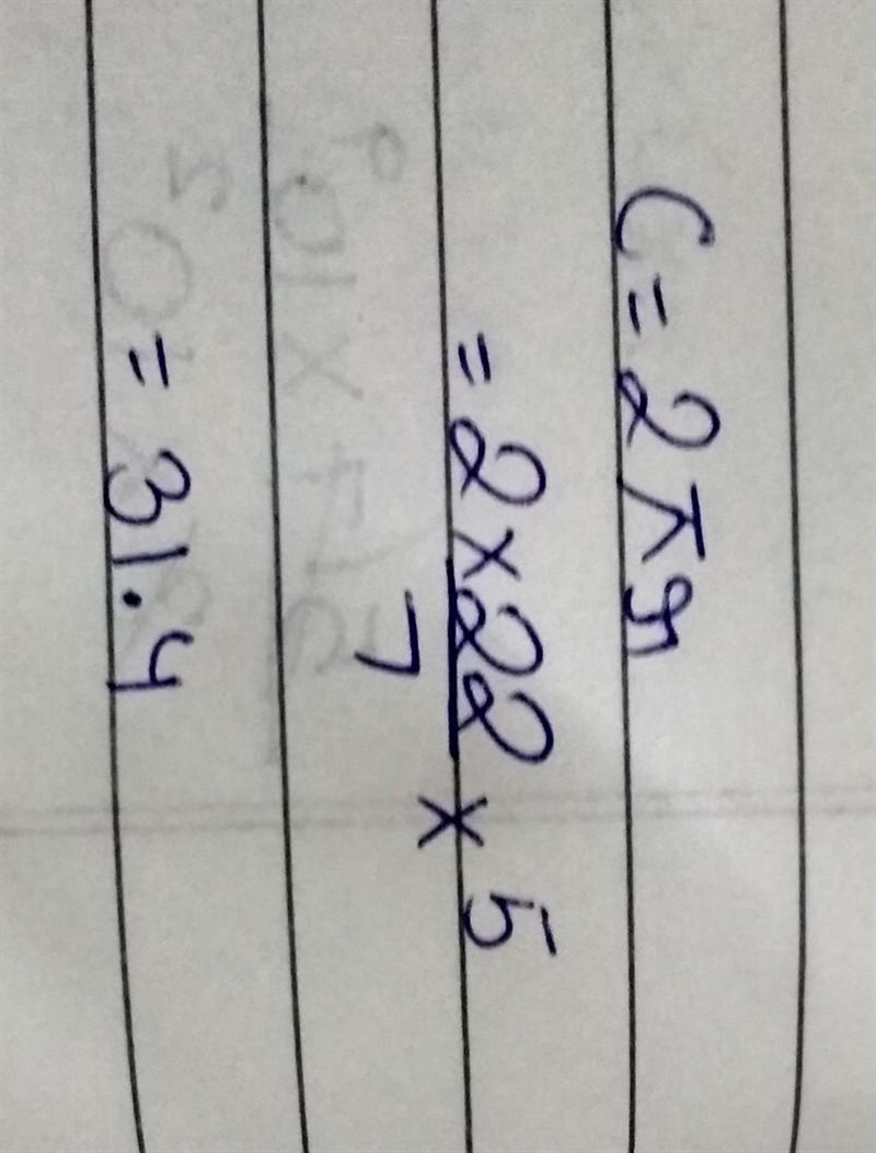 Find the circumference if the radius is 5".-example-1