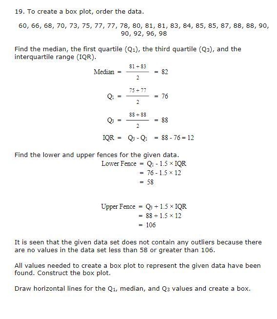 The given data set displays the exam grades of Mr. Wilson's statistics class. Which-example-1