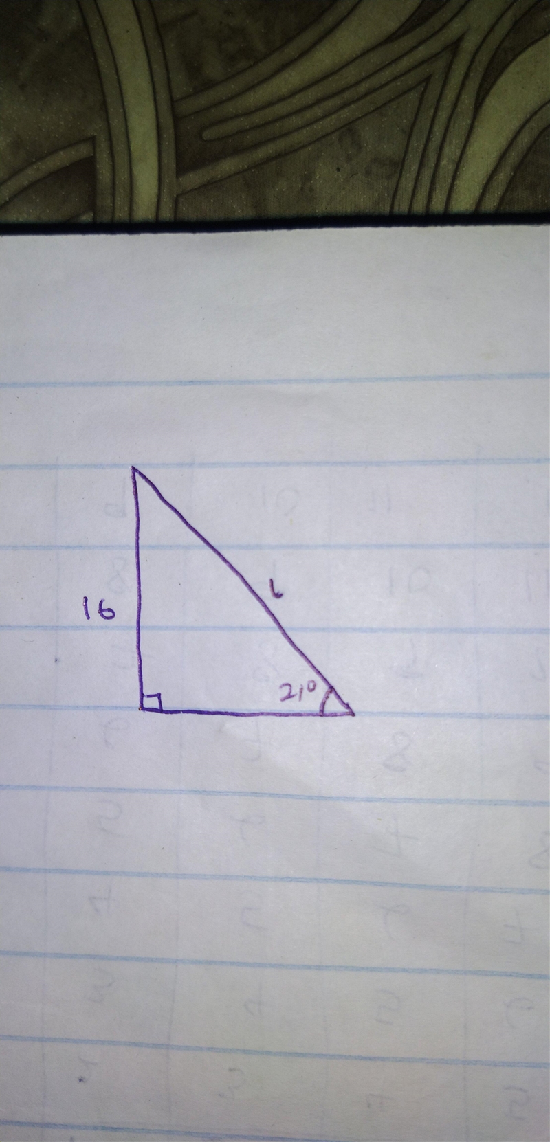 Jimmy Neutron is building a skateboarding ramp that is 16 inches high. The angle formed-example-1