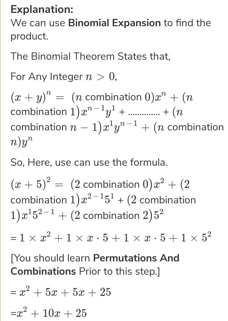 Find the product (a+5)²​-example-1