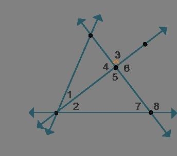 Which angle pairs are supplementary? Check all that apply. ∠1 and ∠2 ∠4 and ∠3 ∠4 and-example-1