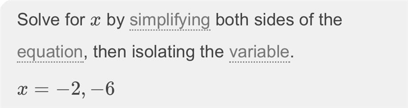 (x+2)(x+6)=0 In the problem shown, to conclude that x + 2 = 0 or x + 6 = 0, one must-example-2