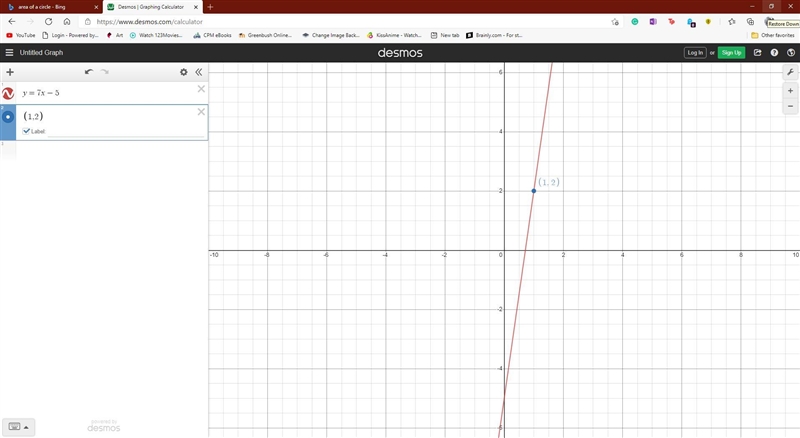 Write the standard form of the equation of the line through the given point with the-example-1