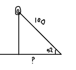 A man flies a kite and lets out 100 feet of string. The angle of elevation of the-example-1