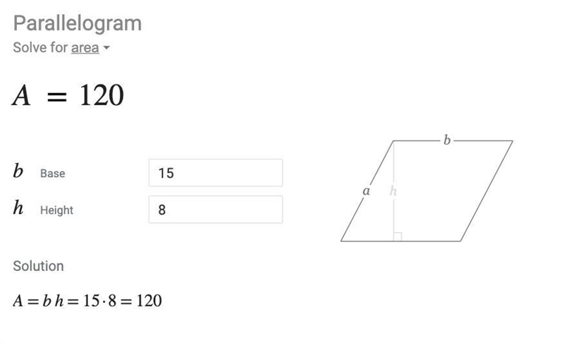 Find the area of the parallelogram 15 cm 8 cm-example-1