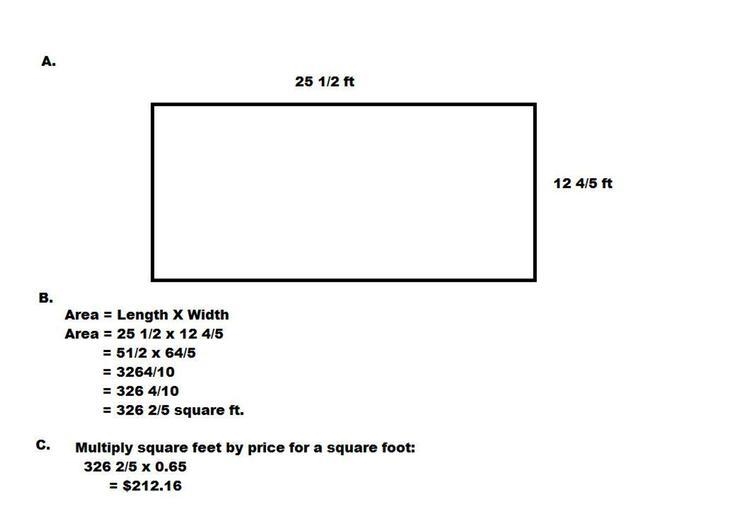 Heather has a rectangular yard. She measures it and finds out it is 24 1/2 feet long-example-1