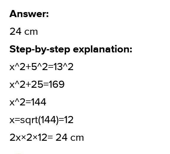 a chord is drawn 5cm away from the centre of a circle of radius 13cm. calculate the-example-1