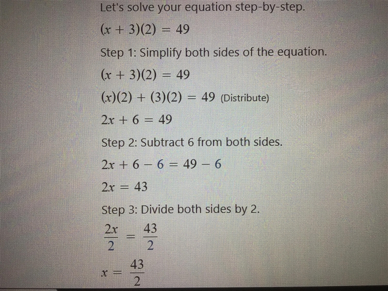 31. Find the solution(s) to (x + 3)2 = 49-example-1