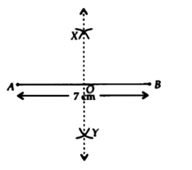 Draw line segment AB - 7cm and bisect it using compass.​-example-1