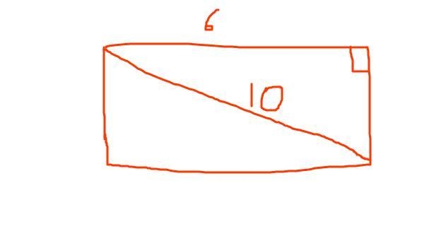 juans pencil box measures 6 cm long. if the length of the diagonal is 10 cm what is-example-1