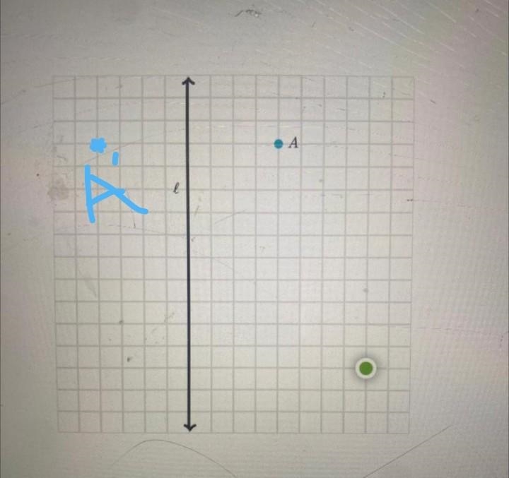 Plot the image of point A under a reflection across line l.-example-1