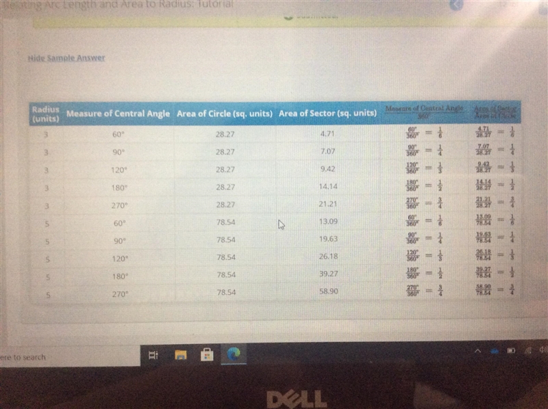 Move the center of the circle to a different location, and record the required values-example-1