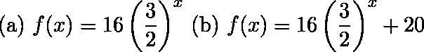 12 POINTS!!! Write the equation of the exponential function (y=ab^x) through the point-example-2