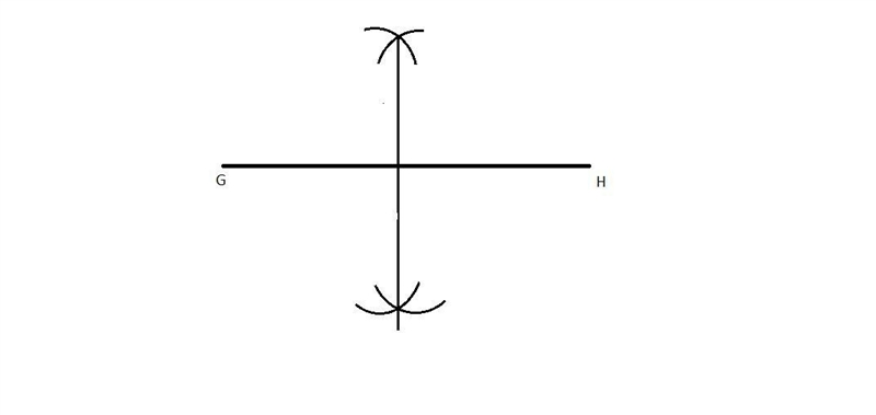 Louis is constructing the perpendicular bisector of GH . He has already constructed-example-1