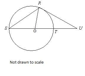 MZS = 23 , arc RS = 86 , and RU is tangent to the circle at R. Find mZU. S U-example-1