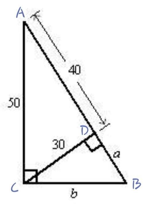 Solve for a and b. please help.-example-1