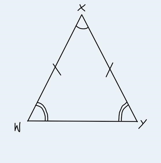 In triangle △WXY, XY ≅ WX and m∠X=38 Find m∠W-example-1