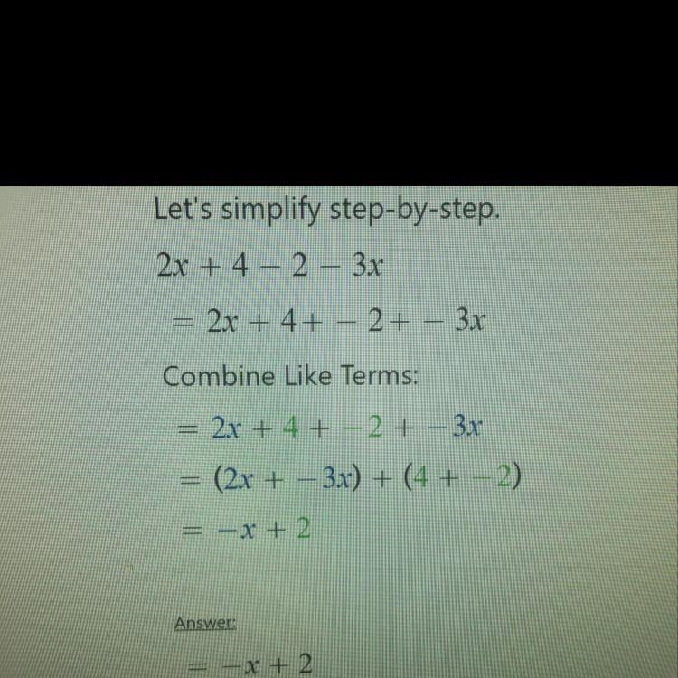 2x+4-2-3x, A)Qual o segundo membro desta equação?​-example-1