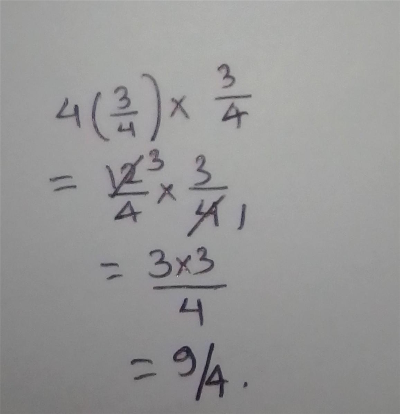 What is 4 times 3/4 multiples by 3/4-example-1